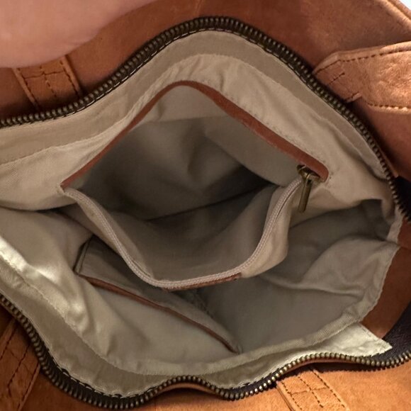 Rossi Firenze Italy Cognac Brown Genuine Leather Tote Bag - Picture 6 of 10